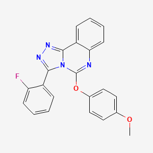 3-(2-Fluorophenyl)-5-(4-methoxyphenoxy)-[1,2,4]triazolo[4,3-c]quinazoline