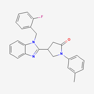 4-(1-(2-fluorobenzyl)-1H-benzo[d]imidazol-2-yl)-1-(m-tolyl)pyrrolidin-2-one