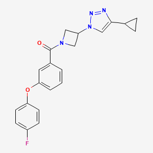 (3-(4-cyclopropyl-1H-1,2,3-triazol-1-yl)azetidin-1-yl)(3-(4-fluorophenoxy)phenyl)methanone