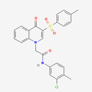 N-(3-chloro-4-methylphenyl)-2-(4-oxo-3-tosylquinolin-1(4H)-yl)acetamide