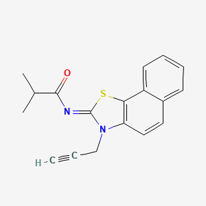 2-methyl-N-(3-prop-2-ynylbenzo[g][1,3]benzothiazol-2-ylidene)propanamide
