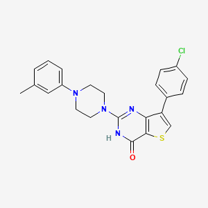 7-(4-chlorophenyl)-2-[4-(3-methylphenyl)piperazin-1-yl]thieno[3,2-d]pyrimidin-4(3H)-one