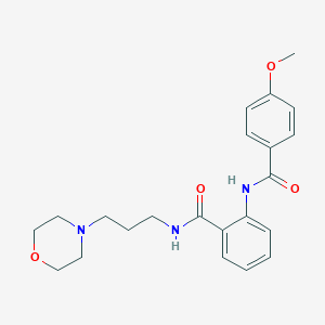 molecular formula C22H27N3O4 B279238 2-[(4-methoxybenzoyl)amino]-N-[3-(4-morpholinyl)propyl]benzamide 