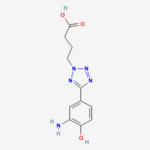 molecular formula C11H13N5O3 B2792395 4-[5-(3-amino-4-hydroxyphenyl)-2H-tetrazol-2-yl]butanoic acid CAS No. 1232781-75-7