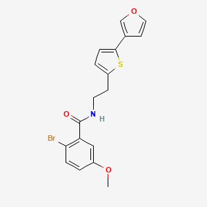 2-bromo-N-(2-(5-(furan-3-yl)thiophen-2-yl)ethyl)-5-methoxybenzamide