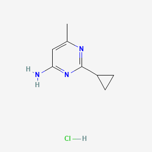 2-Cyclopropyl-6-methylpyrimidin-4-amine;hydrochloride