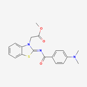 (Z)-methyl 2-(2-((4-(dimethylamino)benzoyl)imino)benzo[d]thiazol-3(2H)-yl)acetate
