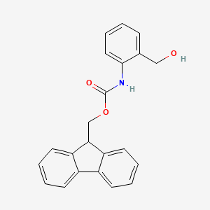 molecular formula C22H19NO3 B2792419 9H-fluoren-9-ylmethyl N-[2-(hydroxymethyl)phenyl]carbamate CAS No. 886990-59-6