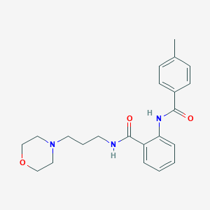 molecular formula C22H27N3O3 B279242 2-[(4-methylbenzoyl)amino]-N-[3-(4-morpholinyl)propyl]benzamide 
