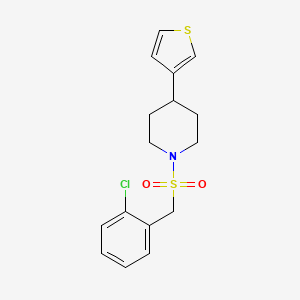 1-((2-Chlorobenzyl)sulfonyl)-4-(thiophen-3-yl)piperidine