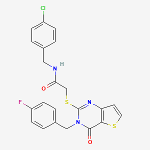 N-(4-chlorobenzyl)-2-{[3-(4-fluorobenzyl)-4-oxo-3,4-dihydrothieno[3,2-d]pyrimidin-2-yl]sulfanyl}acetamide