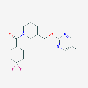 (4,4-Difluorocyclohexyl)-[3-[(5-methylpyrimidin-2-yl)oxymethyl]piperidin-1-yl]methanone