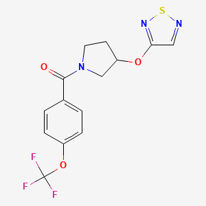3-({1-[4-(Trifluoromethoxy)benzoyl]pyrrolidin-3-yl}oxy)-1,2,5-thiadiazole