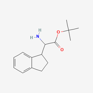 molecular formula C15H21NO2 B2792461 Tert-butyl 2-amino-2-(2,3-dihydro-1H-inden-1-yl)acetate CAS No. 2287270-85-1