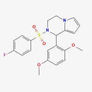 1-(2,5-Dimethoxyphenyl)-2-((4-fluorophenyl)sulfonyl)-1,2,3,4-tetrahydropyrrolo[1,2-a]pyrazine