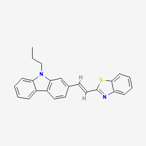 molecular formula C24H20N2S B2792489 (E)-2-(2-(9-propyl-9H-carbazol-2-yl)vinyl)benzo[d]thiazole CAS No. 392290-54-9