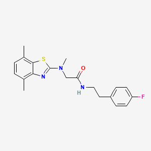 2-((4,7-dimethylbenzo[d]thiazol-2-yl)(methyl)amino)-N-(4-fluorophenethyl)acetamide