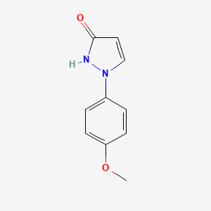 molecular formula C10H10N2O2 B2792501 1-(4-Methoxyphenyl)-1H-pyrazol-3(2H)-one CAS No. 173194-42-8