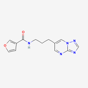 N-(3-([1,2,4]triazolo[1,5-a]pyrimidin-6-yl)propyl)furan-3-carboxamide