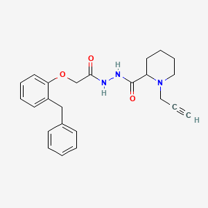 B2792559 N'-[2-(2-benzylphenoxy)acetyl]-1-(prop-2-yn-1-yl)piperidine-2-carbohydrazide CAS No. 1315850-78-2