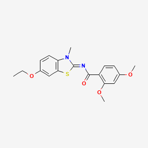 molecular formula C19H20N2O4S B2792580 N-[(2E)-6-ethoxy-3-methyl-2,3-dihydro-1,3-benzothiazol-2-ylidene]-2,4-dimethoxybenzamide CAS No. 392249-32-0