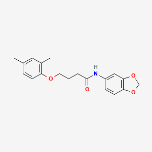 molecular formula C19H21NO4 B2792592 N-(2H-1,3-BENZODIOXOL-5-YL)-4-(2,4-DIMETHYLPHENOXY)BUTANAMIDE CAS No. 496036-02-3