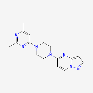 B2792638 5-[4-(2,6-Dimethylpyrimidin-4-yl)piperazin-1-yl]pyrazolo[1,5-a]pyrimidine CAS No. 2415620-54-9