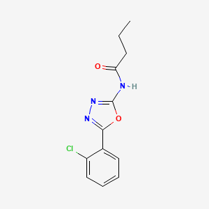 molecular formula C12H12ClN3O2 B2792654 N-[5-(2-chlorophenyl)-1,3,4-oxadiazol-2-yl]butanamide CAS No. 865249-64-5