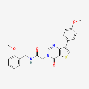 molecular formula C23H21N3O4S B2792655 N-(2-methoxybenzyl)-2-[7-(4-methoxyphenyl)-4-oxothieno[3,2-d]pyrimidin-3(4H)-yl]acetamide CAS No. 1207052-34-3