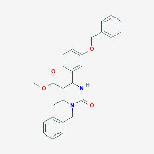 molecular formula C27H26N2O4 B2792674 methyl 1-benzyl-4-[3-(benzyloxy)phenyl]-6-methyl-2-oxo-1,2,3,4-tetrahydropyrimidine-5-carboxylate CAS No. 681257-26-1
