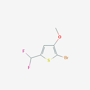 molecular formula C6H5BrF2OS B2792679 2-Bromo-5-(difluoromethyl)-3-methoxythiophene CAS No. 2248325-21-3