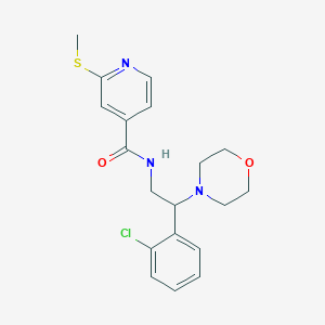 molecular formula C19H22ClN3O2S B2792720 N-[2-(2-chlorophenyl)-2-(morpholin-4-yl)ethyl]-2-(methylsulfanyl)pyridine-4-carboxamide CAS No. 1389059-69-1