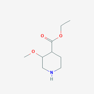 molecular formula C9H17NO3 B2792730 Ethyl 3-methoxypiperidine-4-carboxylate CAS No. 2169174-35-8