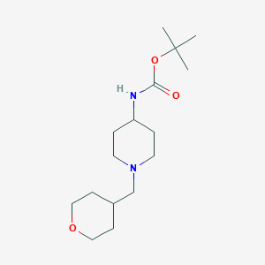 molecular formula C16H30N2O3 B2792732 tert-Butyl 1-[(tetrahydro-2H-pyran-4-yl)methyl]piperidin-4-ylcarbamate CAS No. 1286275-85-1