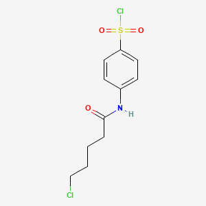 4-(5-Chloropentanamido)benzene-1-sulfonyl chloride