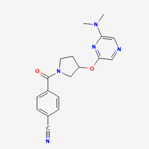 4-(3-((6-(Dimethylamino)pyrazin-2-yl)oxy)pyrrolidine-1-carbonyl)benzonitrile