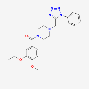 (3,4-diethoxyphenyl)(4-((1-phenyl-1H-tetrazol-5-yl)methyl)piperazin-1-yl)methanone