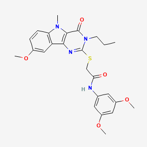 3,4-dimethoxy-N-[4-methoxy-2-(4-methylphenyl)quinolin-6-yl]benzenesulfonamide