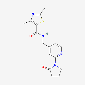 2,4-dimethyl-N-((2-(2-oxopyrrolidin-1-yl)pyridin-4-yl)methyl)thiazole-5-carboxamide