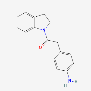 2-(4-aminophenyl)-1-(2,3-dihydro-1H-indol-1-yl)ethan-1-one