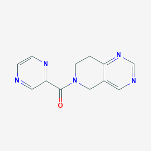 molecular formula C12H11N5O B2792777 2-{5H,6H,7H,8H-pyrido[4,3-d]pyrimidine-6-carbonyl}pyrazine CAS No. 1796946-45-6