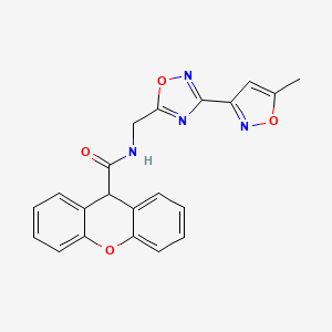 molecular formula C21H16N4O4 B2792778 N-((3-(5-methylisoxazol-3-yl)-1,2,4-oxadiazol-5-yl)methyl)-9H-xanthene-9-carboxamide CAS No. 2034505-15-0