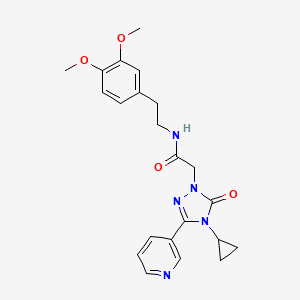 2-(4-cyclopropyl-5-oxo-3-(pyridin-3-yl)-4,5-dihydro-1H-1,2,4-triazol-1-yl)-N-(3,4-dimethoxyphenethyl)acetamide