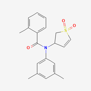 molecular formula C20H21NO3S B2792792 N-(3,5-dimethylphenyl)-N-(1,1-dioxido-2,3-dihydrothiophen-3-yl)-2-methylbenzamide CAS No. 863445-93-6