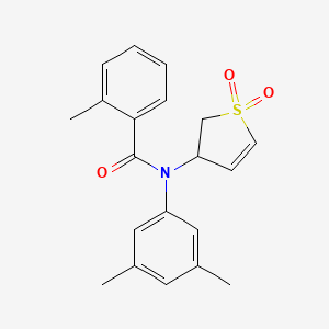 N-(3,5-dimethylphenyl)-N-(1,1-dioxido-2,3-dihydrothiophen-3-yl)-2-methylbenzamide