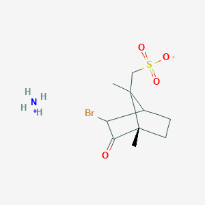 azanium;[(1S,7S)-3-bromo-1,7-dimethyl-2-oxo-7-bicyclo[2.2.1]heptanyl]methanesulfonate