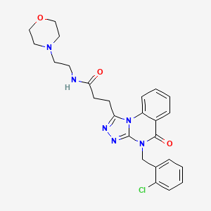 3-[4-(2-chlorobenzyl)-5-oxo-4,5-dihydro[1,2,4]triazolo[4,3-a]quinazolin-1-yl]-N-(2-morpholin-4-ylethyl)propanamide