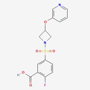 2-Fluoro-5-((3-(pyridin-3-yloxy)azetidin-1-yl)sulfonyl)benzoic acid