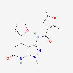 N-(4-(furan-2-yl)-1-methyl-6-oxo-4,5,6,7-tetrahydro-1H-pyrazolo[3,4-b]pyridin-3-yl)-2,5-dimethylfuran-3-carboxamide