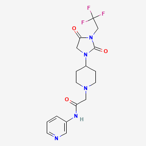 2-{4-[2,4-dioxo-3-(2,2,2-trifluoroethyl)imidazolidin-1-yl]piperidin-1-yl}-N-(pyridin-3-yl)acetamide